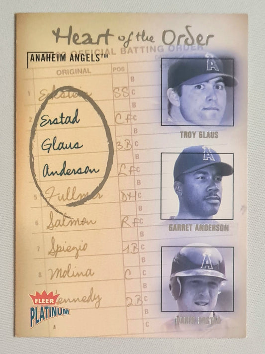 Troy Glaus, Garret Anderson, Darin Erstad - 2003 Fleer Baseball MLB Anaheim Angels #7 of 20H0