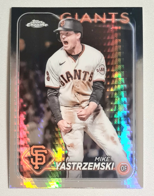 Mike Yastrzemski - 2024 Topps Chrome Baseball MLB San Francisco Giants #87 X-Factor Refractor