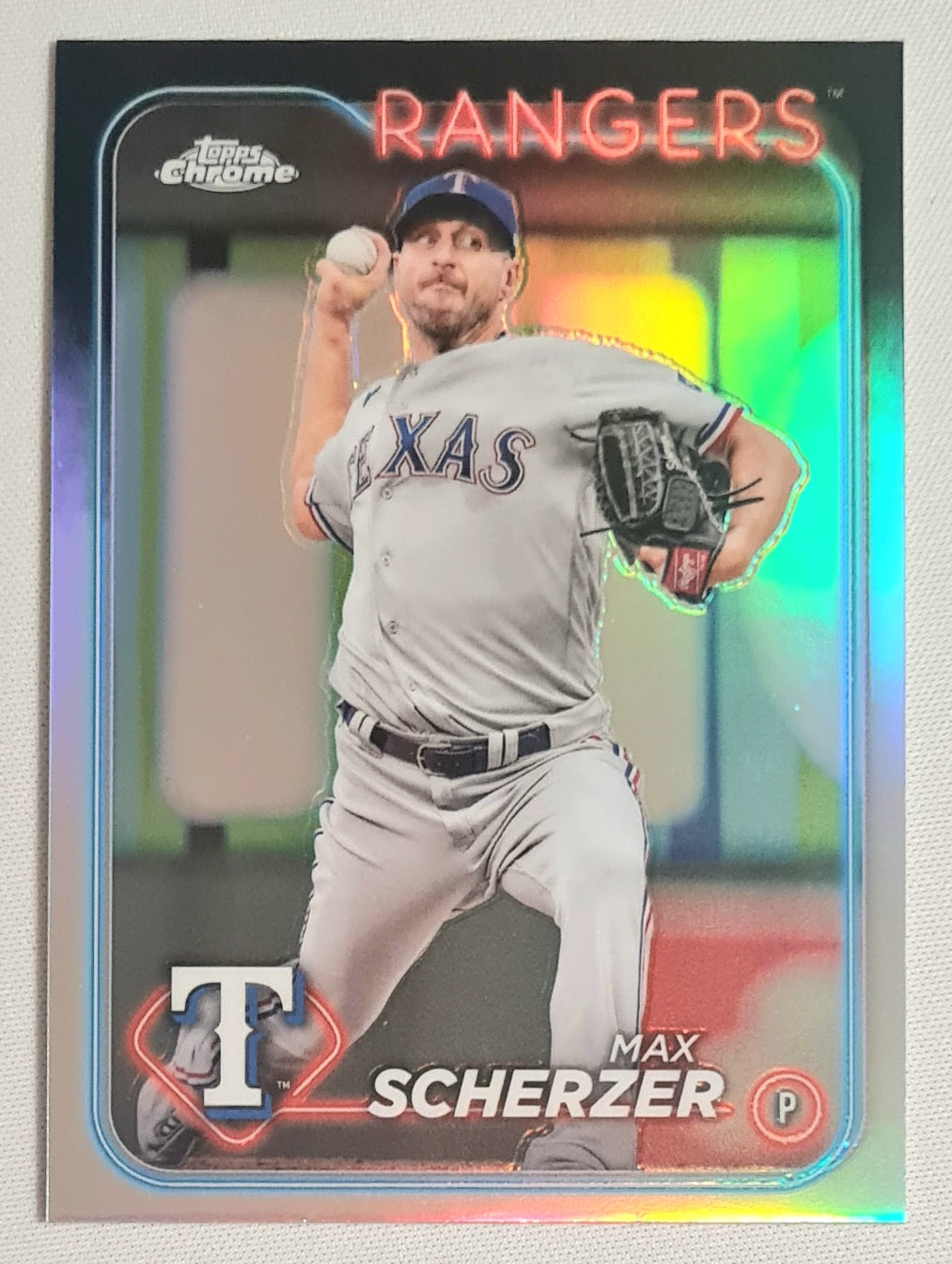 Max Scherzer - 2024 Topps Chrome Baseball MLB Texas Rangers #37 Refractor