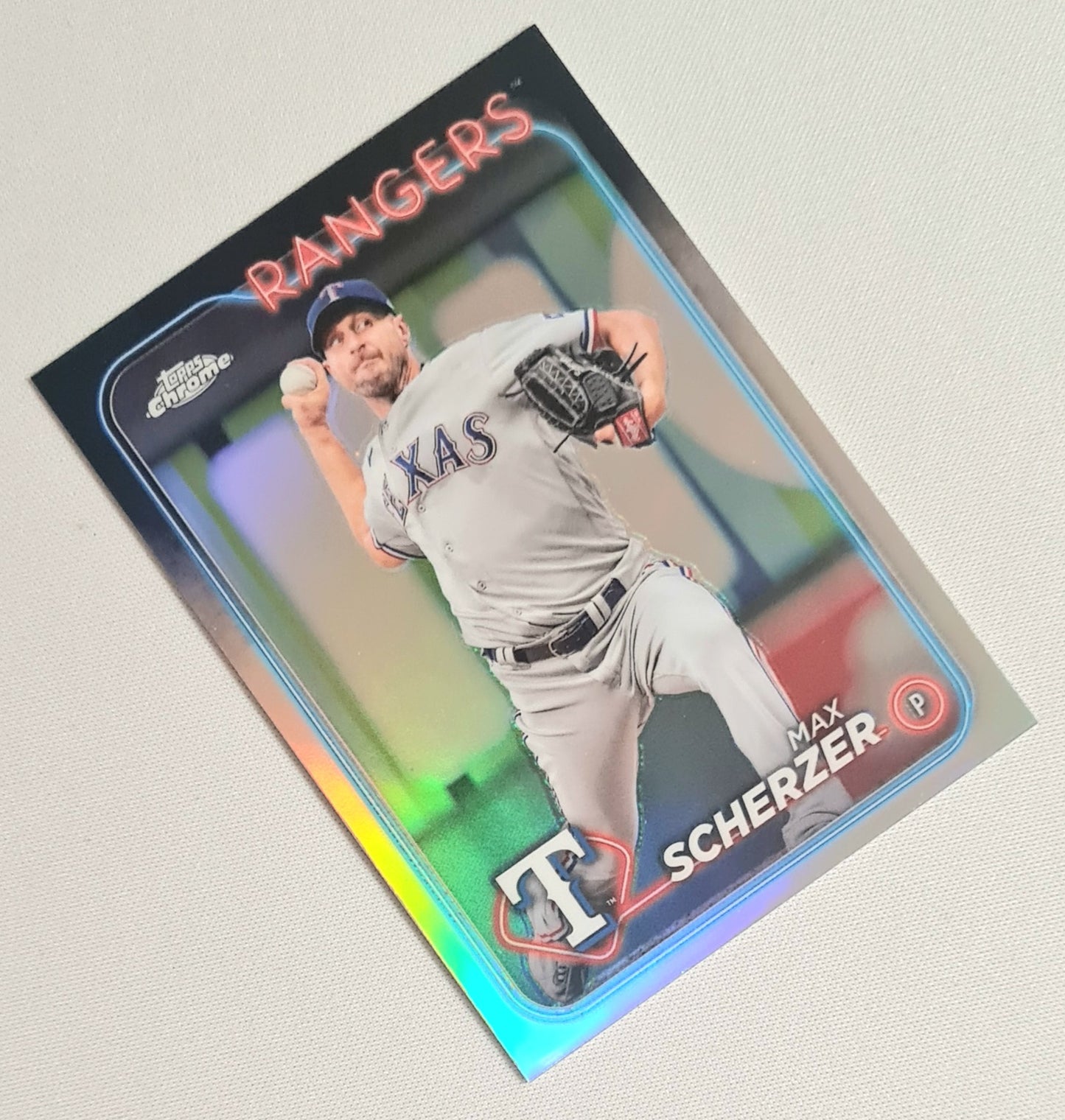 Max Scherzer - 2024 Topps Chrome Baseball MLB Texas Rangers #37 Refractor