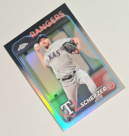 Max Scherzer - 2024 Topps Chrome Baseball MLB Texas Rangers #37 Refractor