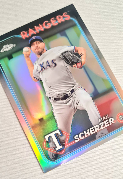 Max Scherzer - 2024 Topps Chrome Baseball MLB Texas Rangers #37 Refractor