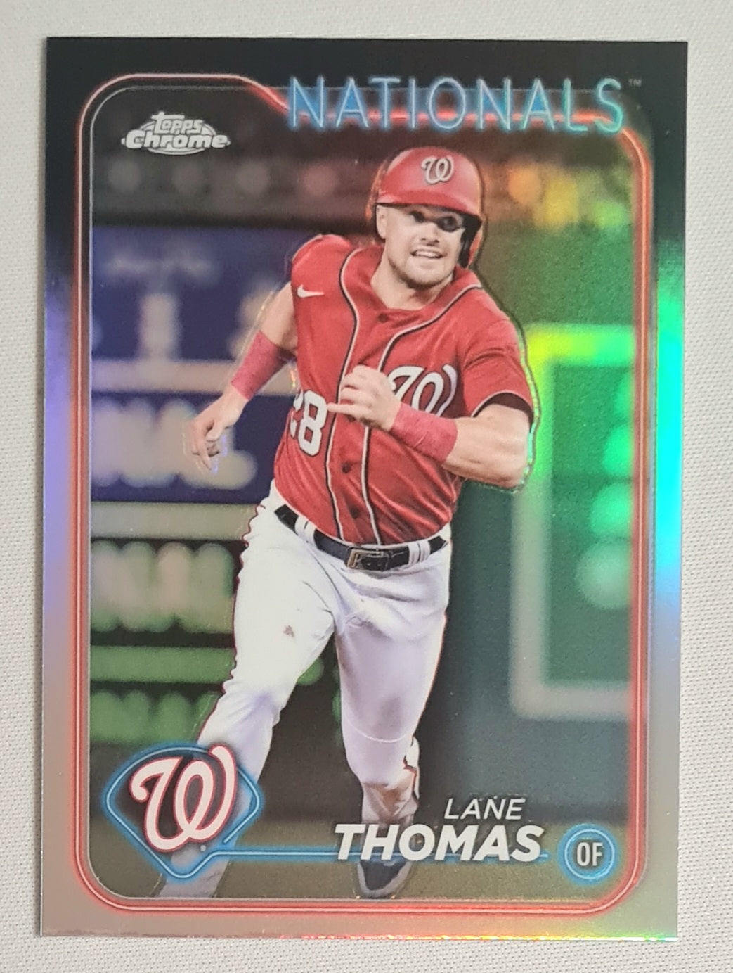 Lane Thomas - 2024 Topps Chrome Baseball MLB Washington Nationals #66 Refractor