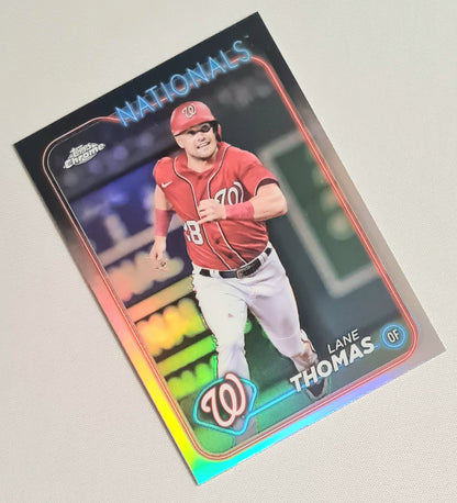 Lane Thomas - 2024 Topps Chrome Baseball MLB Washington Nationals #66 Refractor