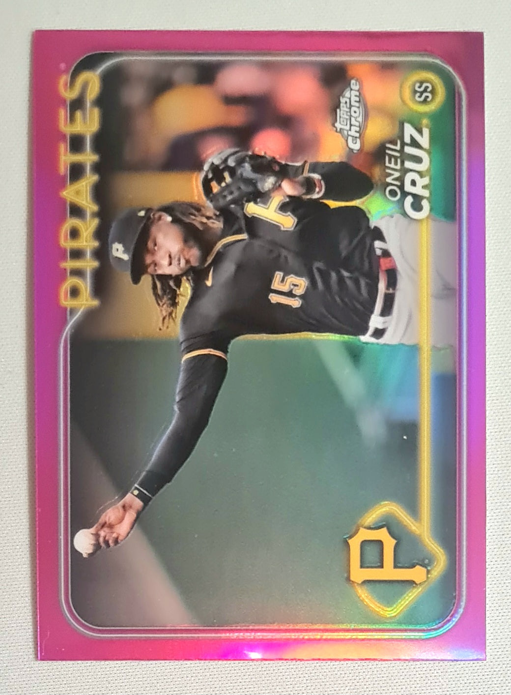 ONeil Cruz - 2024 Topps Chrome Baseball MLB Pittsburgh Pirates #98 Pink Refractor