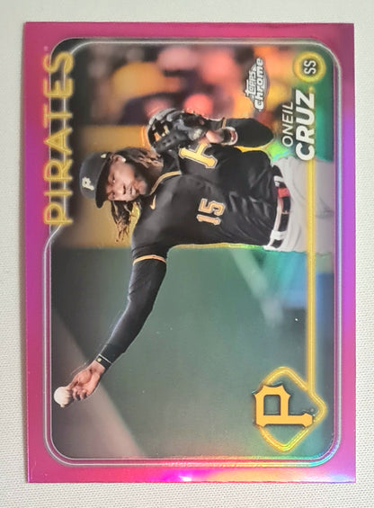 ONeil Cruz - 2024 Topps Chrome Baseball MLB Pittsburgh Pirates #98 Pink Refractor