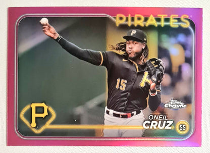ONeil Cruz - 2024 Topps Chrome Baseball MLB Pittsburgh Pirates #98 Pink Refractor