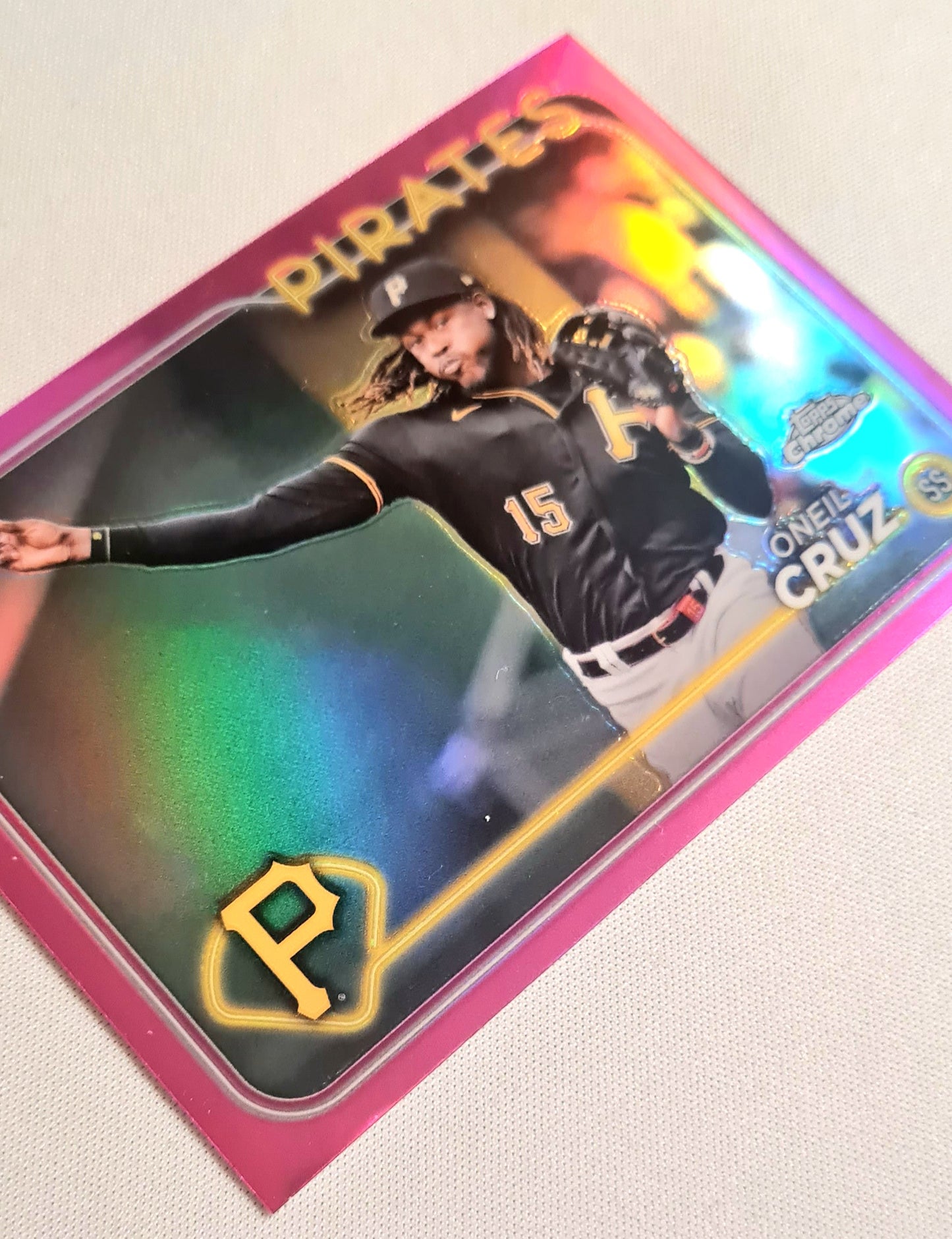 ONeil Cruz - 2024 Topps Chrome Baseball MLB Pittsburgh Pirates #98 Pink Refractor