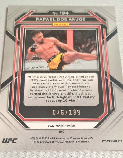 Rafael Dos Anjos - 2023 Panini Prizm UFC Fighter Lightweight #194 Refractor