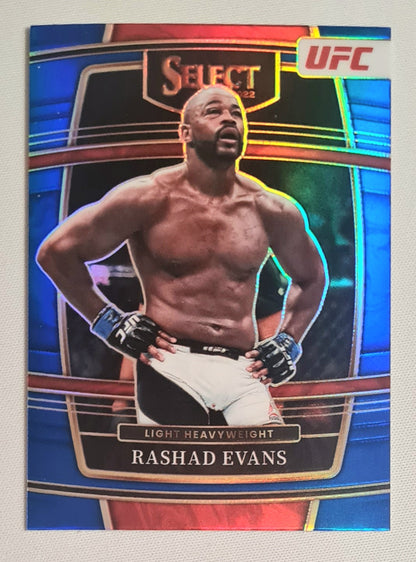 Rashid Evans - 2022 Panini Select UFC Fighter Light Heavyweight #52 Blue Concourse Prizm