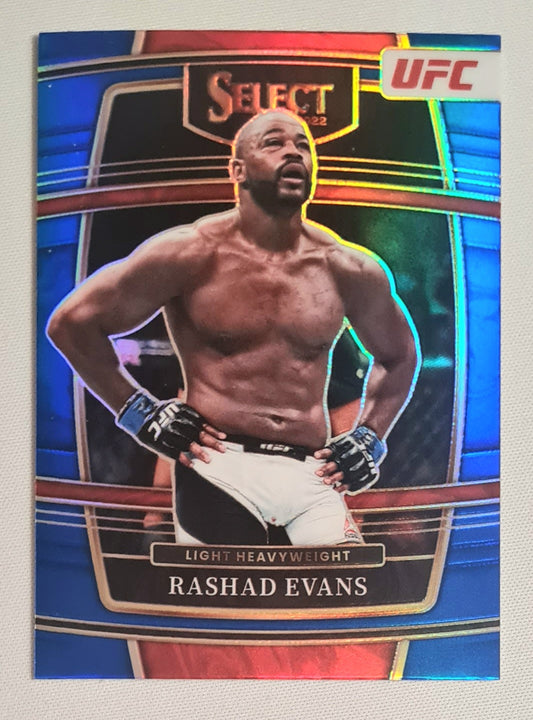 Rashid Evans - 2022 Panini Select UFC Fighter Light Heavyweight #52 Blue Concourse Prizm
