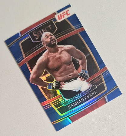 Rashid Evans - 2022 Panini Select UFC Fighter Light Heavyweight #52 Blue Concourse Prizm