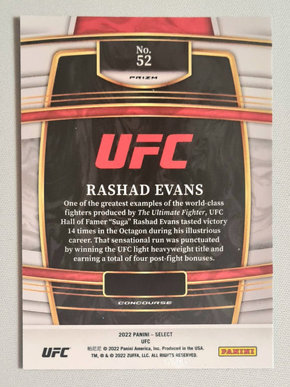 Rashid Evans - 2022 Panini Select UFC Fighter Light Heavyweight #52 Blue Concourse Prizm