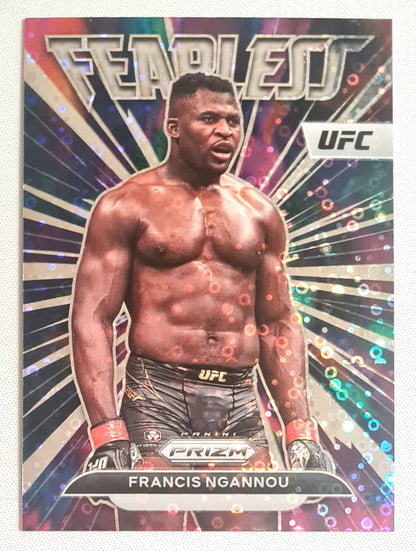 Francis Ngannou - 2023 Panini Prizm UFC Fighter Heavyweight #27 Disco Prizm Parallel