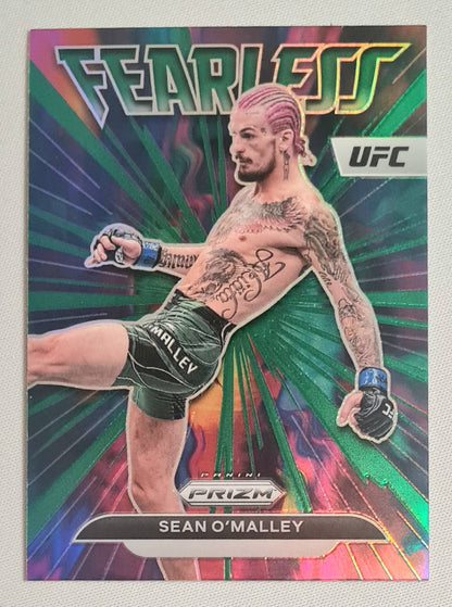 Sean O'Malley - 2023 Panini Prizm UFC Bantamweight Fearless #3 Green Prizm