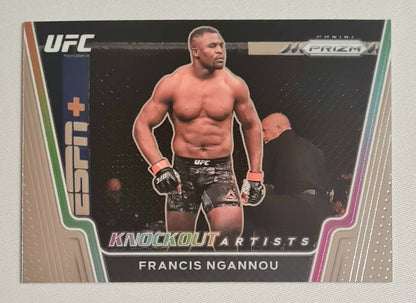 Francis Ngannou - 2021 Panini Prizm UFC Fighter Knockout Artists #25