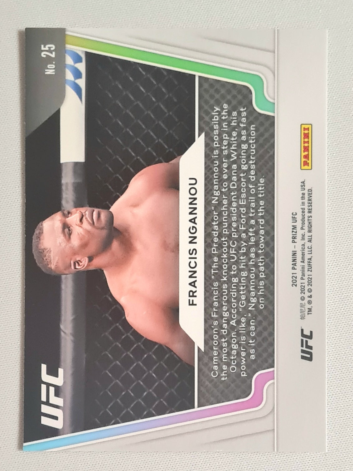 Francis Ngannou - 2021 Panini Prizm UFC Fighter Knockout Artists #25
