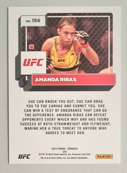 Amanda Ribas - 2023 Panini Donruss UFC fighter Flyweight Women Division #156 Holo Purple Laser /99
