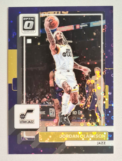 Jordan Clarkson - 2022/23 Panini Donruss Optic Basketball NBA Basketball Utah Jazz #36 Fast Break Purple Disco Prizm /99