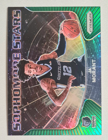 Ja Morant - 2020/21 Panini Prizm Basketball NBA Memphis Grizzlies Sophomore Stars #10 Green Prizm