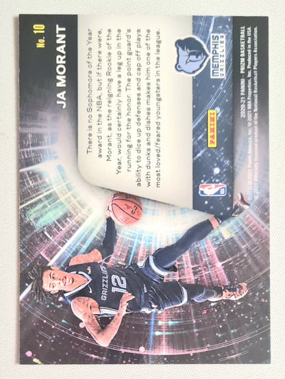 Ja Morant - 2020/21 Panini Prizm Basketball NBA Memphis Grizzlies Sophomore Stars #10