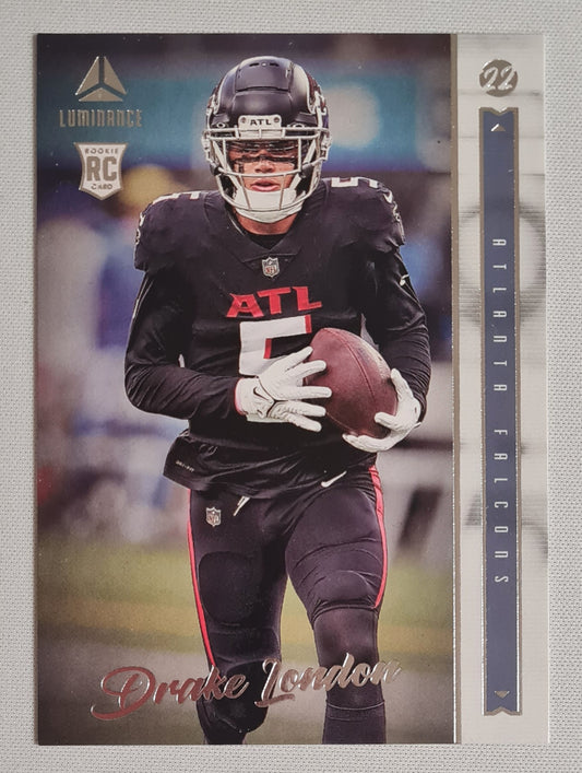 Drake London - 2022 Panini Chronicles  Luminance Football NFL Atlanta Falcons (RC) #203