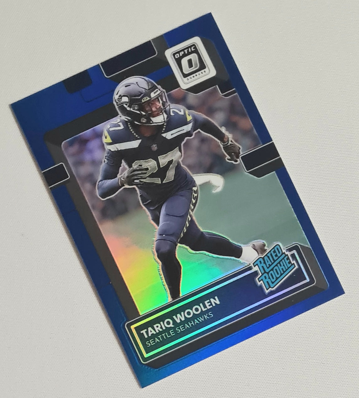 Tariq Woolen - 2022 Panini Donruss Optic Football NFL Seattle Seahawks #298 Blue Refractor /179