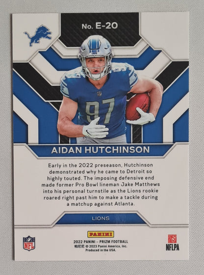 Aidan Hutchinson - 2022 Panini Prizm Football NFL Detroit Lions Emergent (RC) #E-20