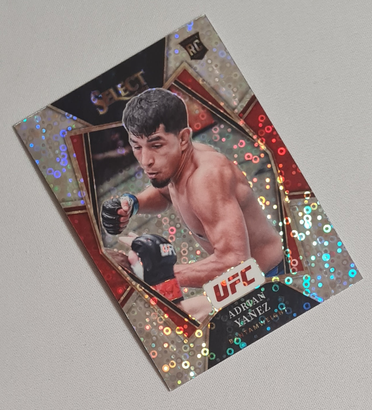 Adrian Yanez - 2022 Panini Select UFC Fighter Bantamweight (RC) #155 Premier Level Disco Prizm