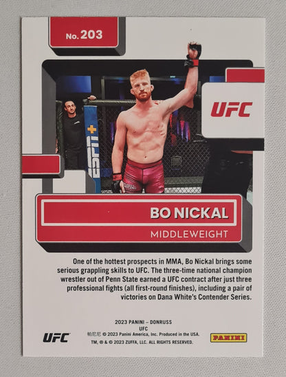 Bo Nickal - 2023 Panini Donruss UFC Fighter Middleweight - Rated Rookie - #203