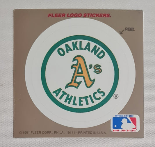Oakland A's - 1991 Fleer Sticker Oakland A's Athletics Baseball