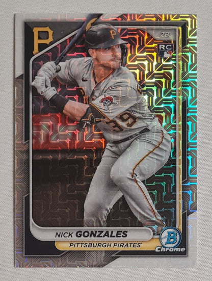 Nick Gonzales - 2024 Topps Baseball MLB Pittsburgh Pirates (RC) #62 Mojo Refractor