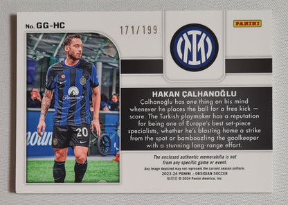 Hakan Calhanoglu - 2023/24 Panini Obsidian Soccer - Galaxy Gear - Inter #GG-HC /Patch /199