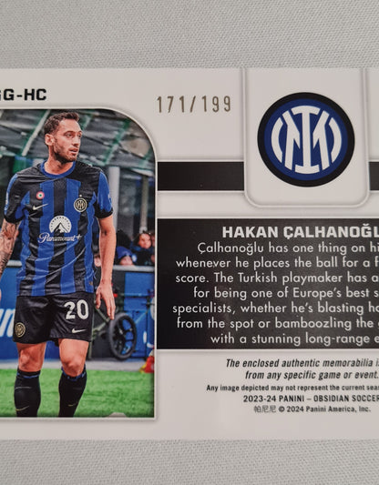 Hakan Calhanoglu - 2023/24 Panini Obsidian Soccer - Galaxy Gear - Inter #GG-HC /Patch /199