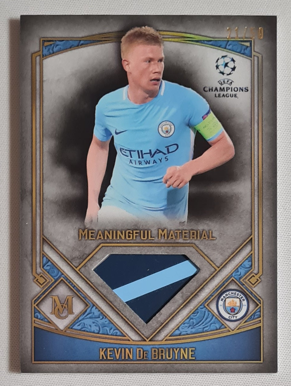 Kevin de Bruyne - 2018 Topps and Museum Collection Meaningful Material Manchester City (CL) #MMSR-KDB /Patch /50
