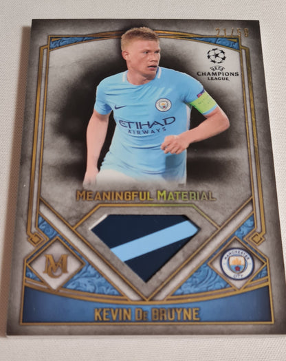 Kevin de Bruyne - 2018 Topps and Museum Collection Meaningful Material Manchester City (CL) #MMSR-KDB /Patch /50