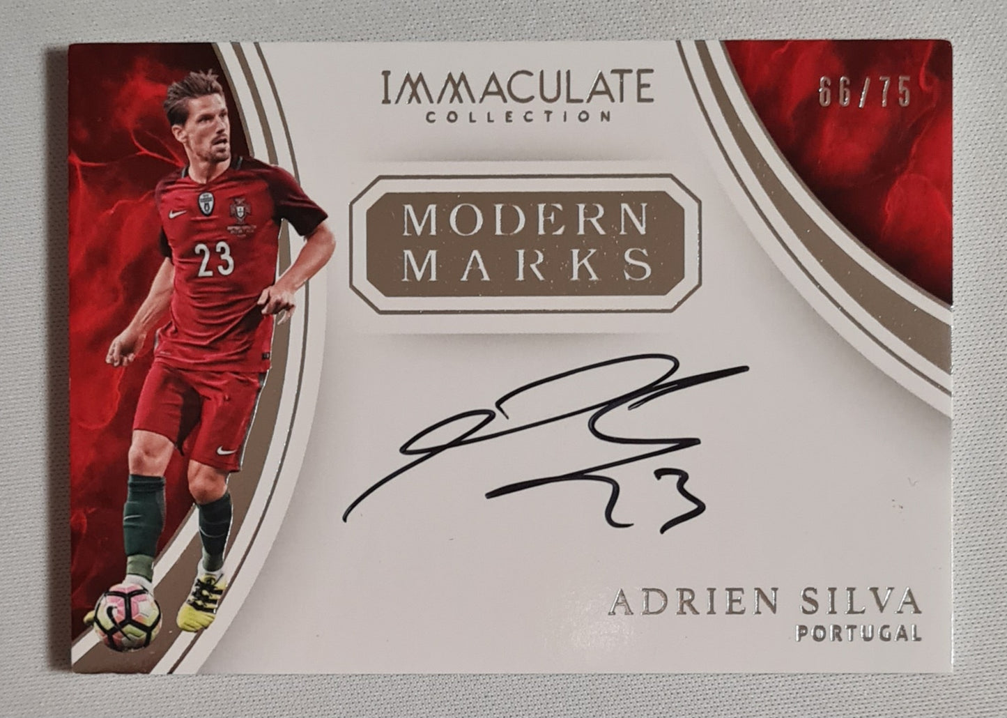 Adrien Silva - 2017 Panini Immaculate Collection Soccer Modern Marks National Team Portugal #MM-ASI /75 / on card Auto