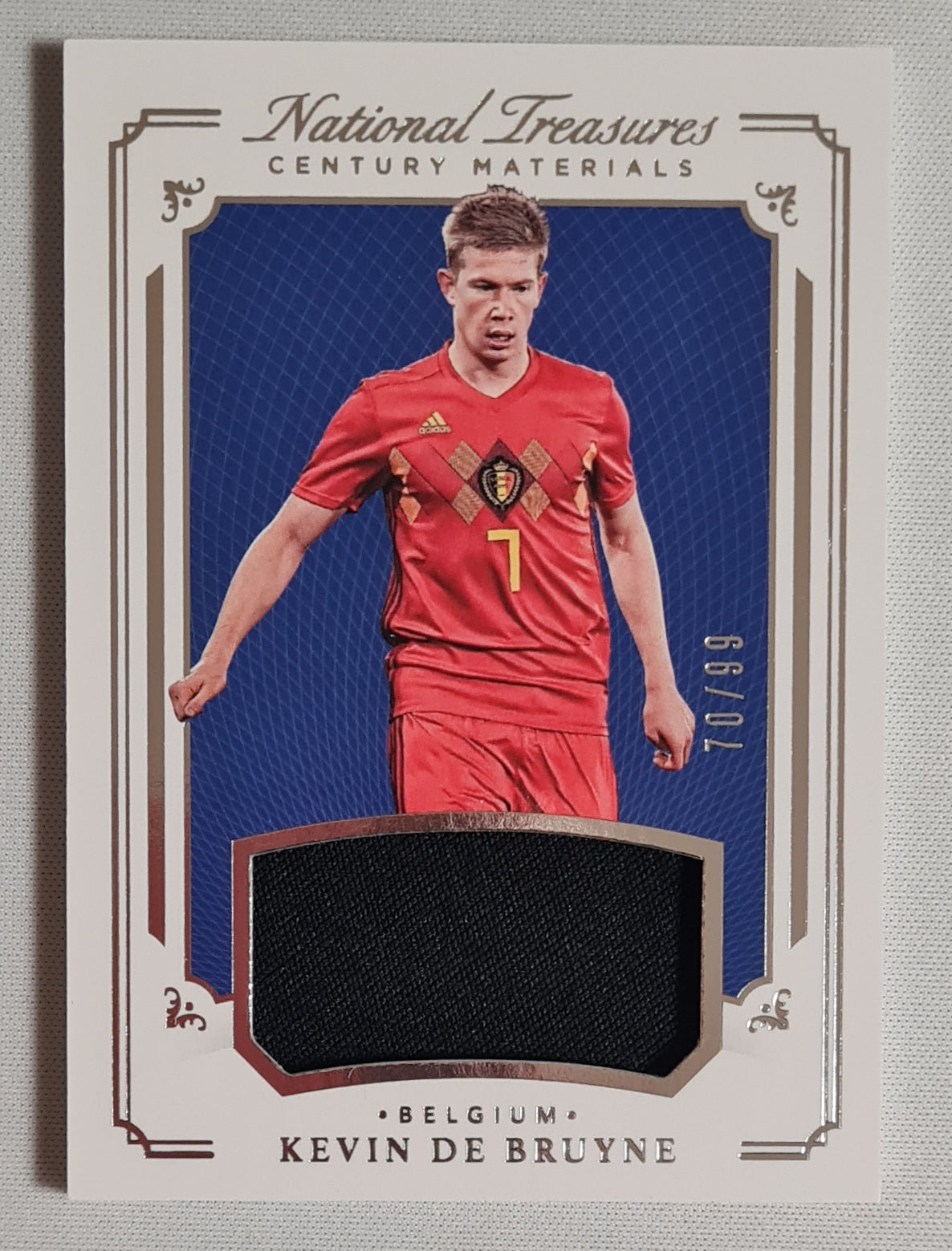 Kevin de Bruyne - 2018 Panini National Treasures Soccer Century Materials #CE-KDB / Patch Player Worn /99