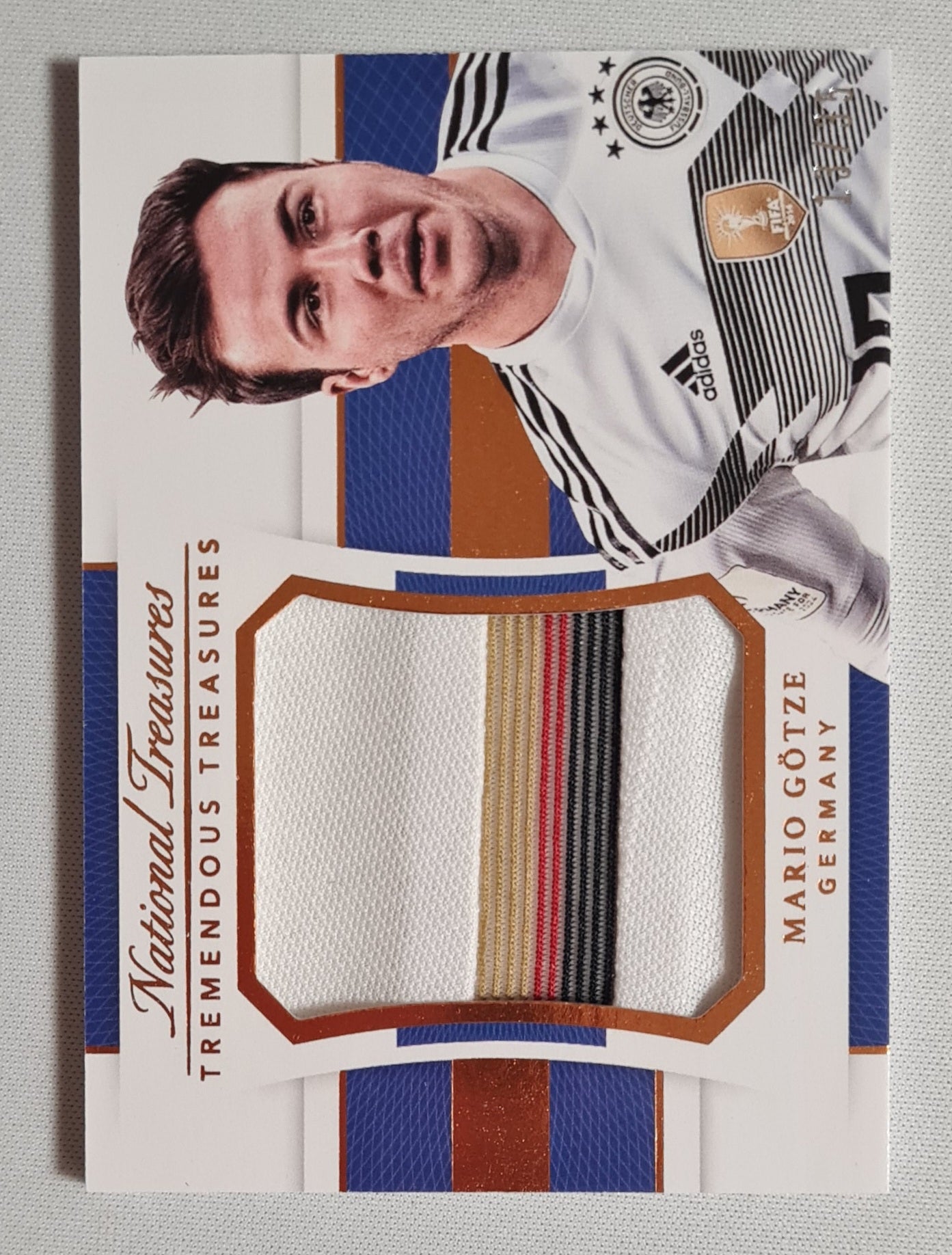 Mario Gotze - 2018 Panini National Treasures Soccer National Team Germany #TT-MG / Patch Match-worn /35