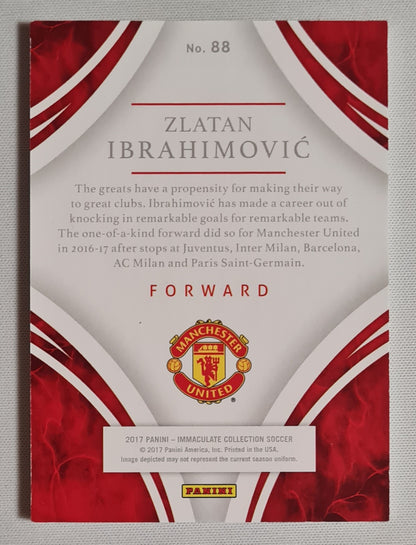 Zlatan Ibrahimovic - 2017 Panini Immaculate Collection Soccer Manchester United #88 /75