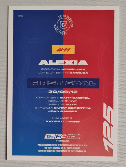 Alexia - 2024 Topps FC Barcelona 125th Set First Goal #39 Static Foil