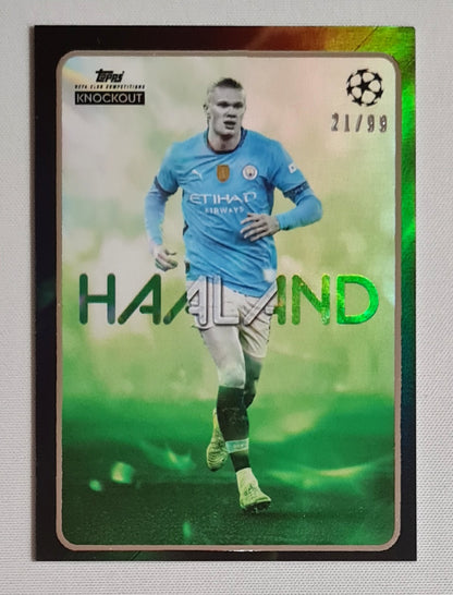 Erling Haaland - 2025 Topps Knockout Manchester City (CL) Star Player Green Chrome /99