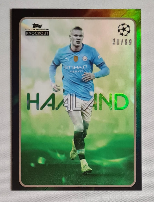 Erling Haaland - 2025 Topps Knockout Manchester City (CL) Star Player Green Chrome /99