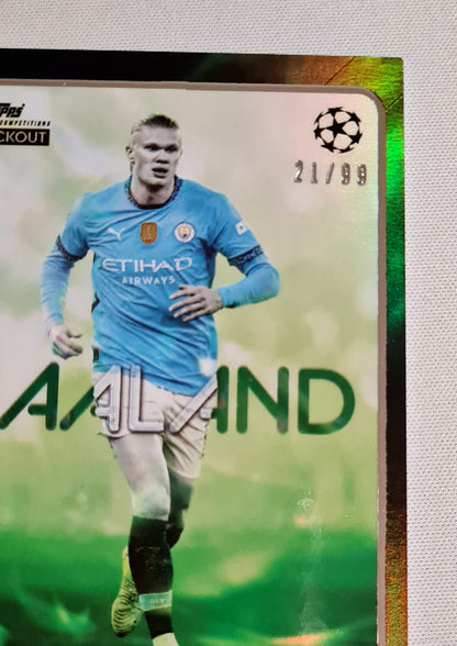 Erling Haaland - 2025 Topps Knockout Manchester City (CL) Star Player Green Chrome /99
