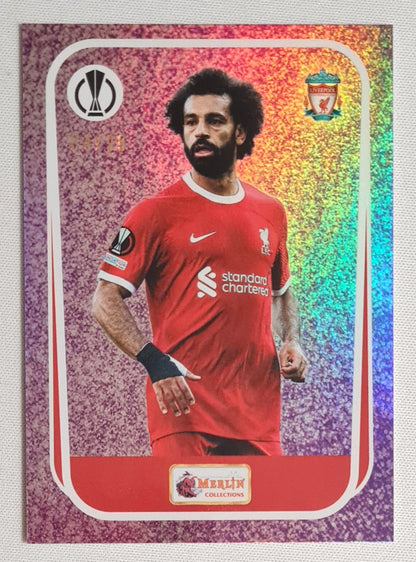 Mohamed Salah - 2023 Topps Merlin Heritage Most Wanted Liverpool FC #093 Purple /99
