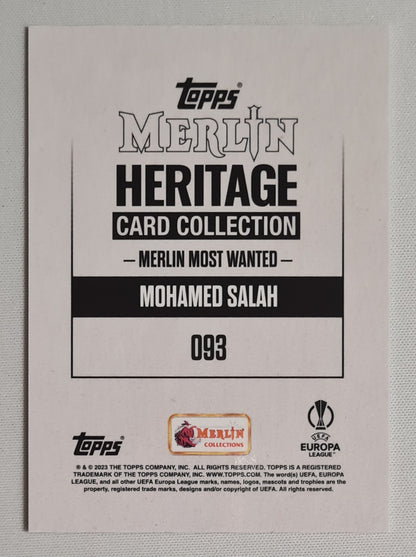 Mohamed Salah - 2023 Topps Merlin Heritage Most Wanted Liverpool FC #093 Purple /99