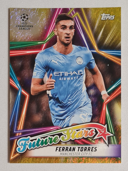 Ferran Torres - 2022 Topps Future Stars Manchester City FC (CL) #FS-12 Gold /50