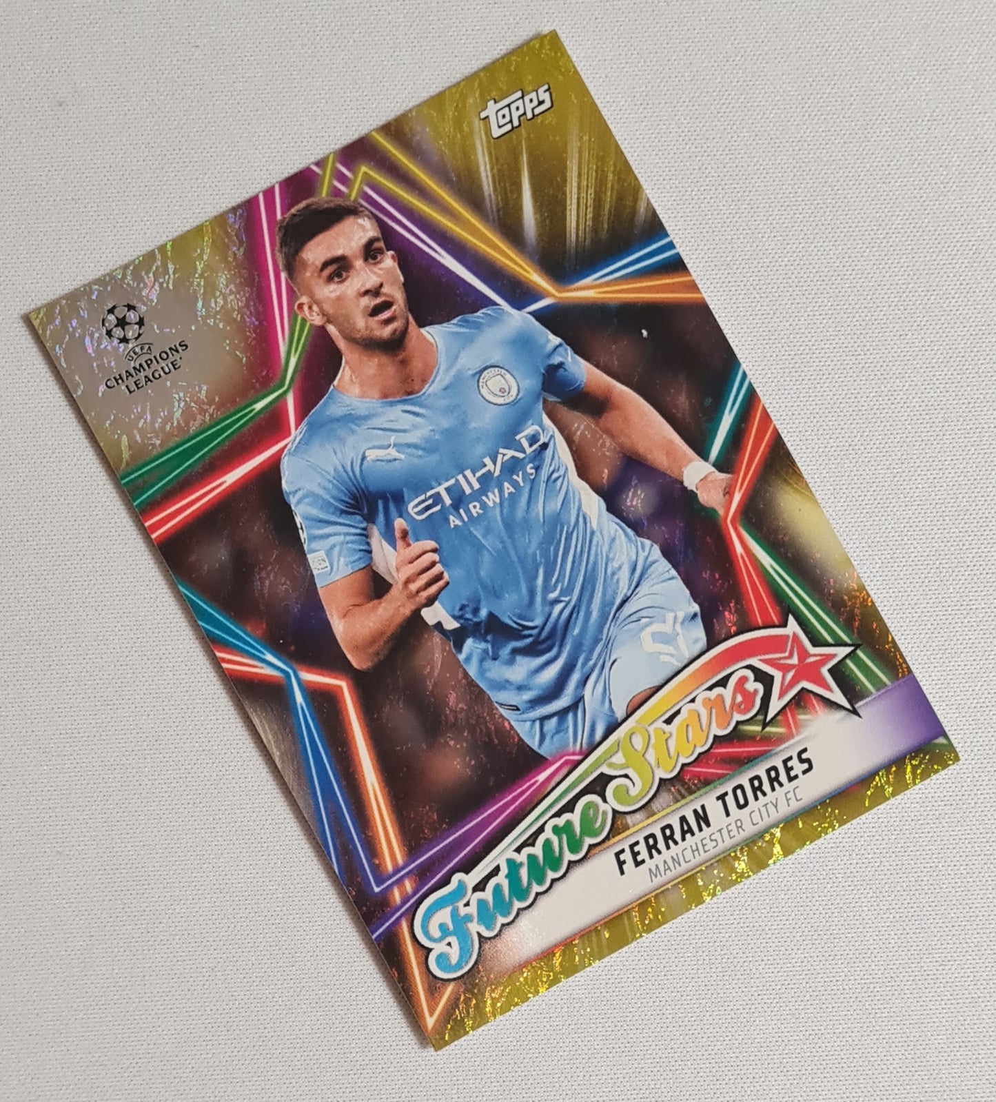 Ferran Torres - 2022 Topps Future Stars Manchester City FC (CL) #FS-12 Gold /50