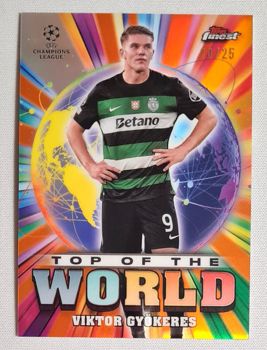 Viktor Gyokeres - 2025 Topps Finest Top of the World Sporting #TW-23 Refractor /25