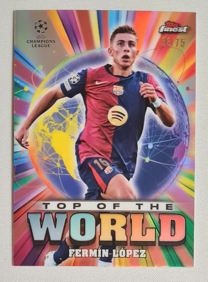 Fermin Lopez - 2025 Topps Finest Top of the World Chelsea FC #TW-6 Refractor /75